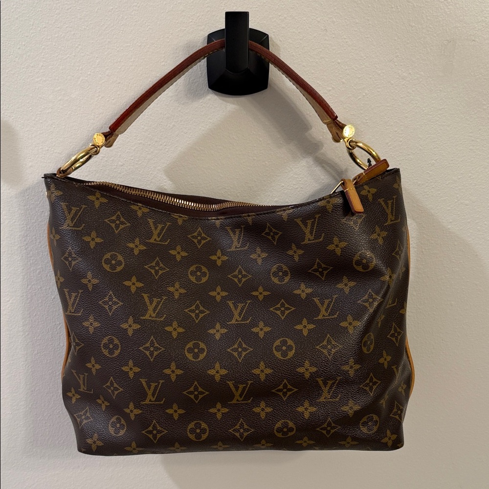Louis Vuitton Sully PM Brown Monogram Hobo Bag with Gold Hardware - Picture 3 of 17